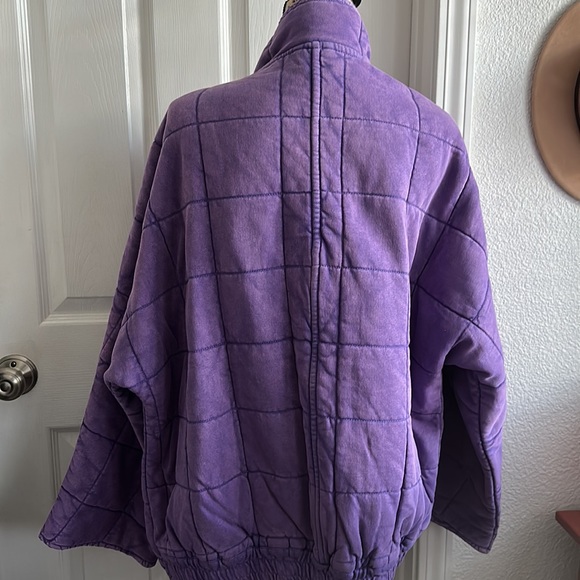 Free People | Dolman Quilted Knit Jacket in Moonberry | Large - Picture 9 of 16